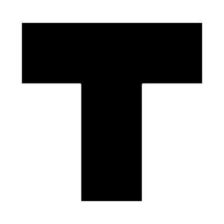 Accuform DURABLE MARKING SHAPES TCORNER ROUNDED PTE230BK PTE230BK